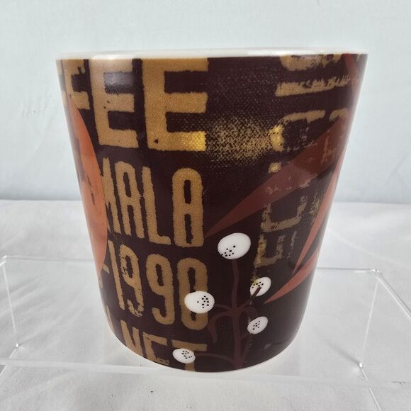 Starbucks Guatamala Coffee Mug Tea Cup 2006 Ceramic Brown & White 20oz - Picture 2 of 7